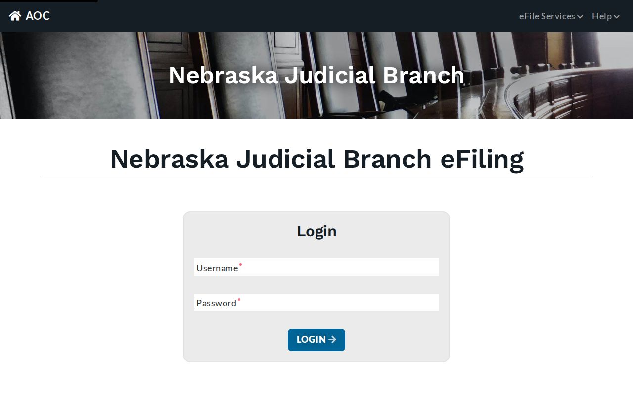 Pierce County court calendar Nebraska trial court eFiling access