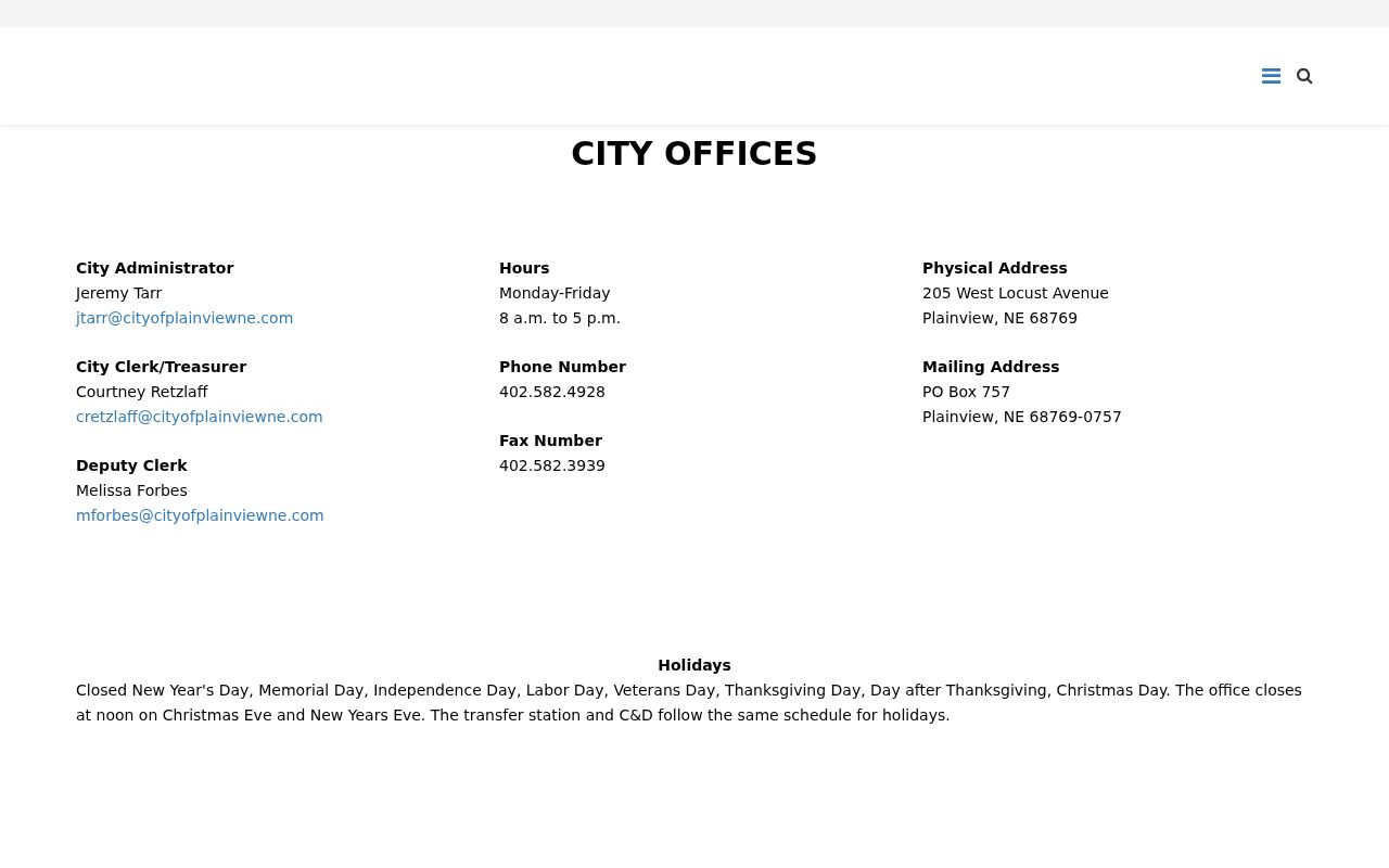 Plainview court docket reference from the City of Plainview offices notice